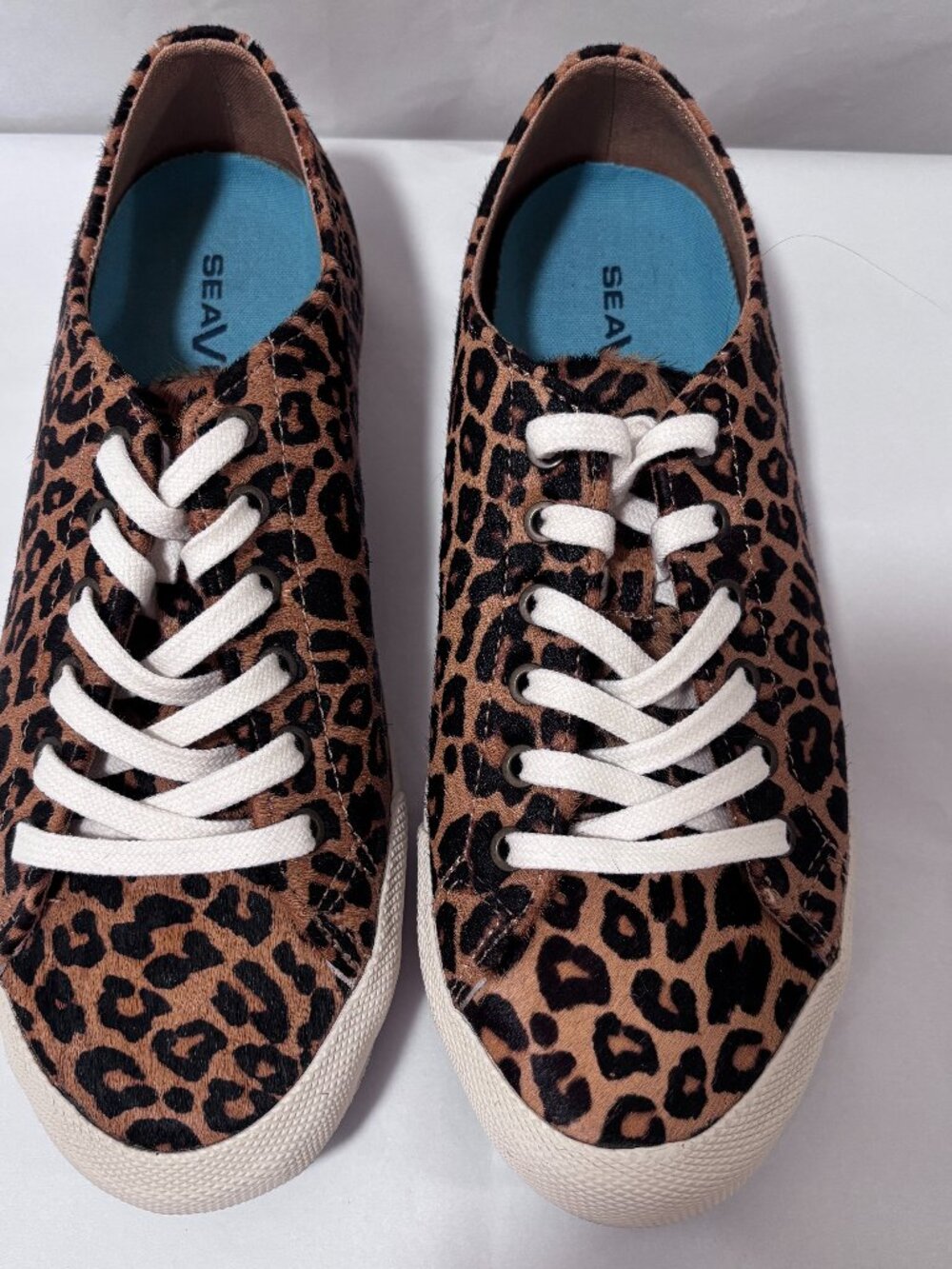 SEAVEES 7.5 LEOPARD PRINT MONTEREY SNEAKER MULLHOLLAND NEVER USED